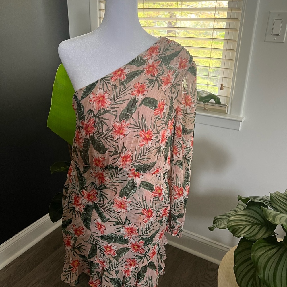 Floral Express One-Shoulder Romper